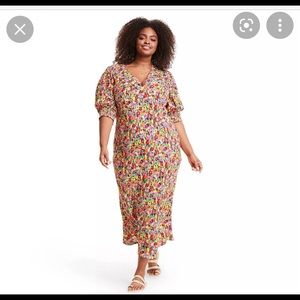 NWT RIXO Target 16/18 midi floral dress designer